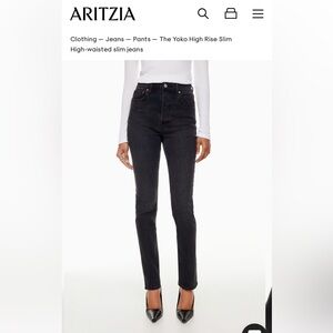 Aritzia Denim Forum Yoko High Rise Slim Jeans Size 28